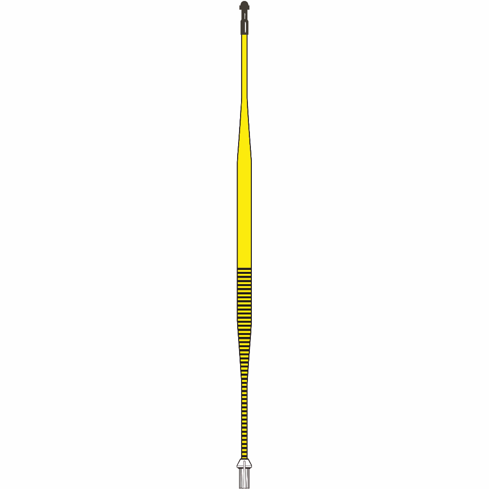 Tournament flagstick 7.5' yellow with measuring tape