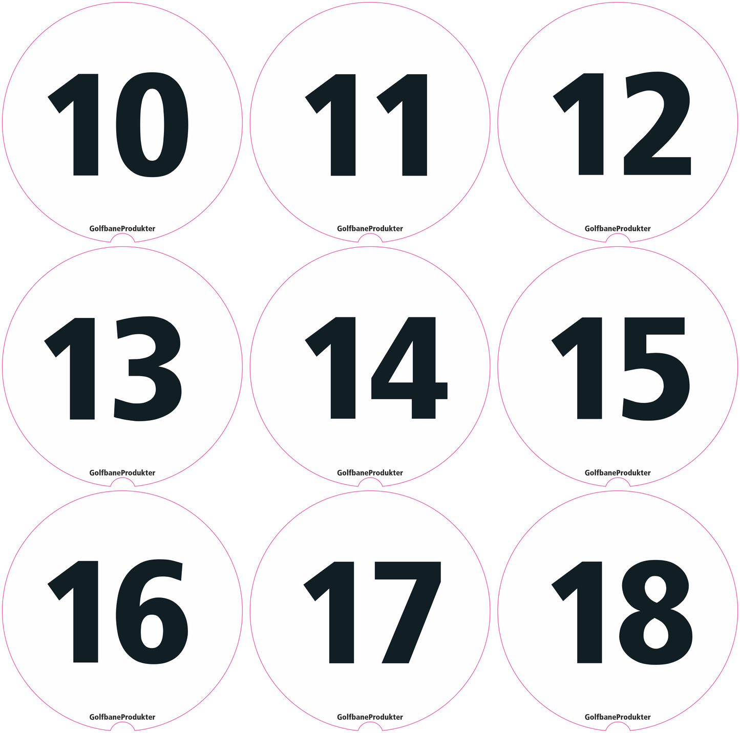 Tal til skrå Globe tee marker