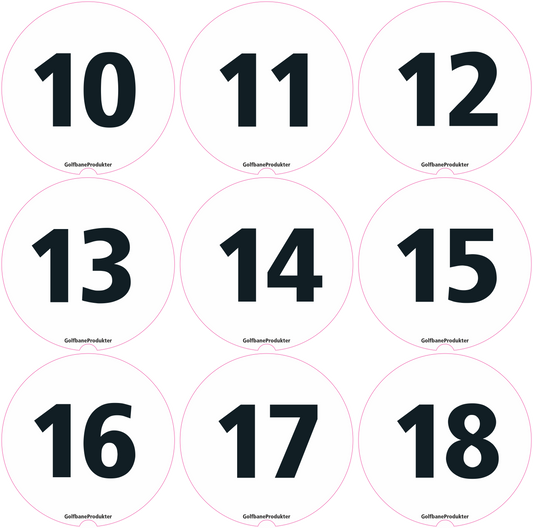 Tal til skrå Globe tee marker