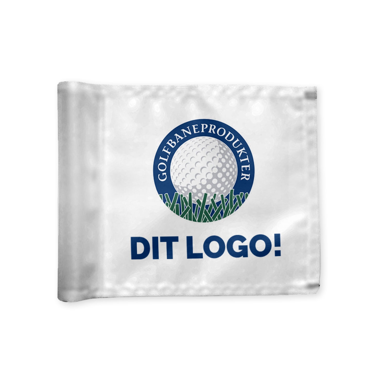 Minigolf flag, dobbeltsidet, 200 gram flagdug, valgfrit tryk, afstivet