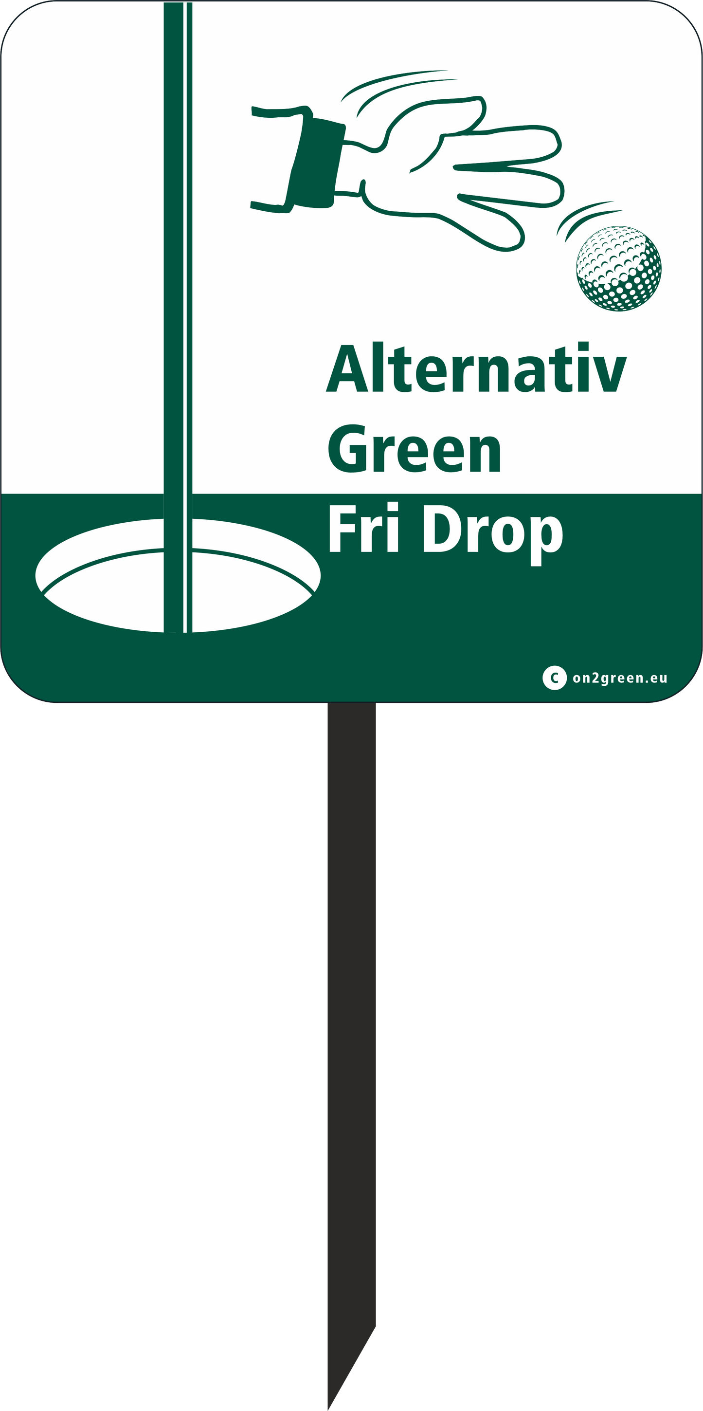Golf sign Alternativ green