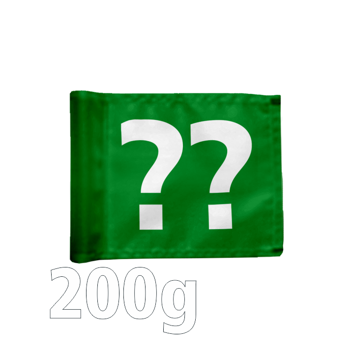 Single puttinggreen flag, double-sided, green, optional hole number, 200 gram