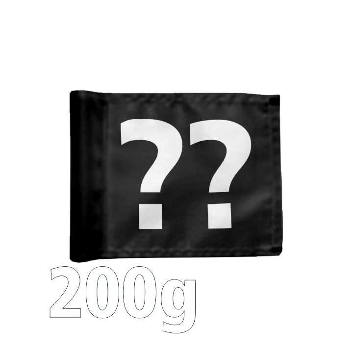 Single puttinggreen flag, double-sided, black, optional hole number, 200 gram