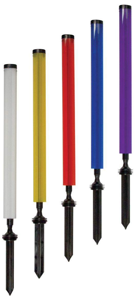 Flexible marking pole, red