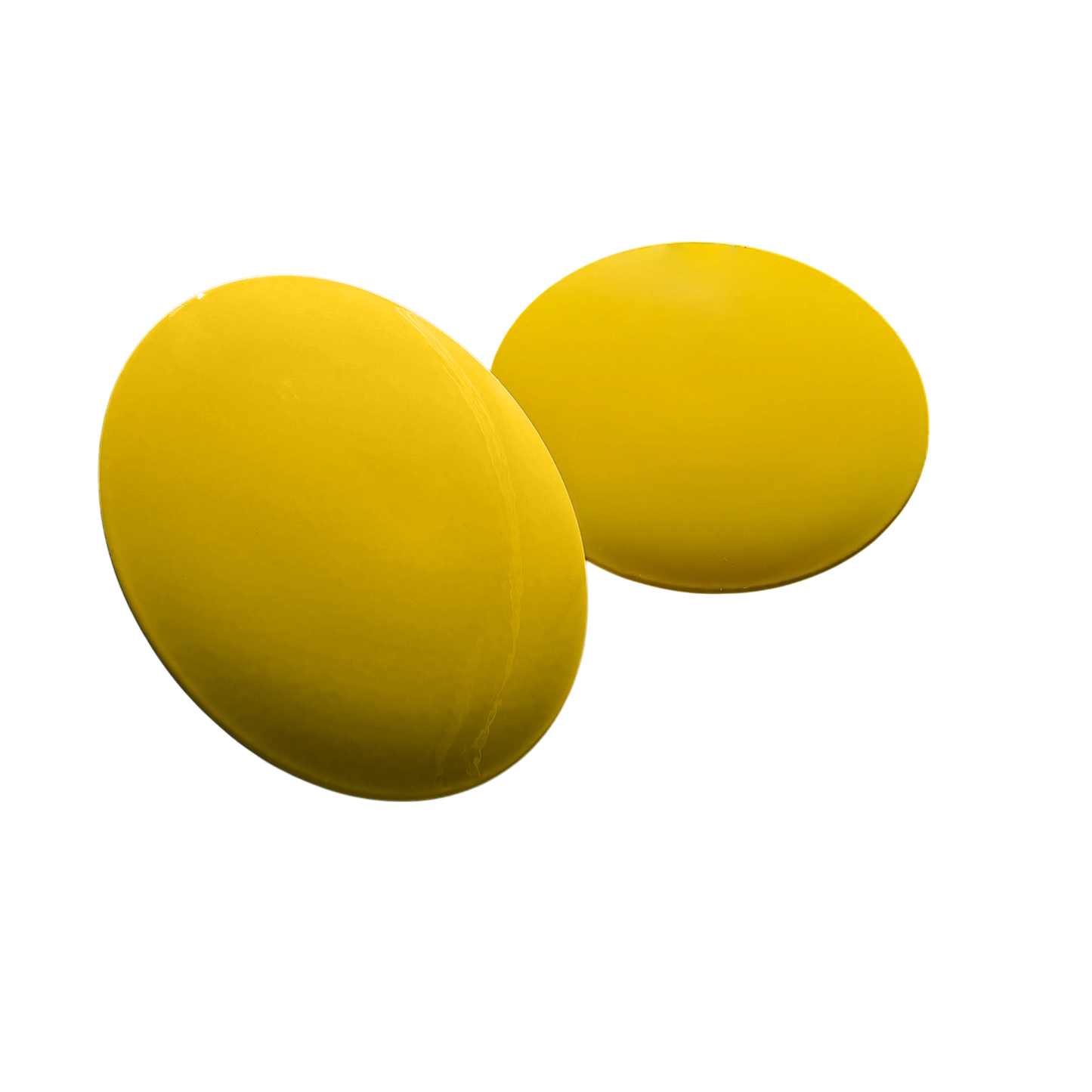 Tee marker in stainless steel, flat, yellow