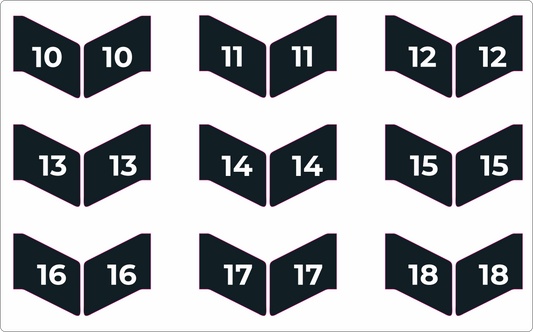 Stickers 10-18 for Flag Putting Green Flags