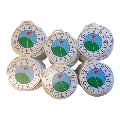 Bag Tag, white, Ø 100 mm with digital print on 1 side