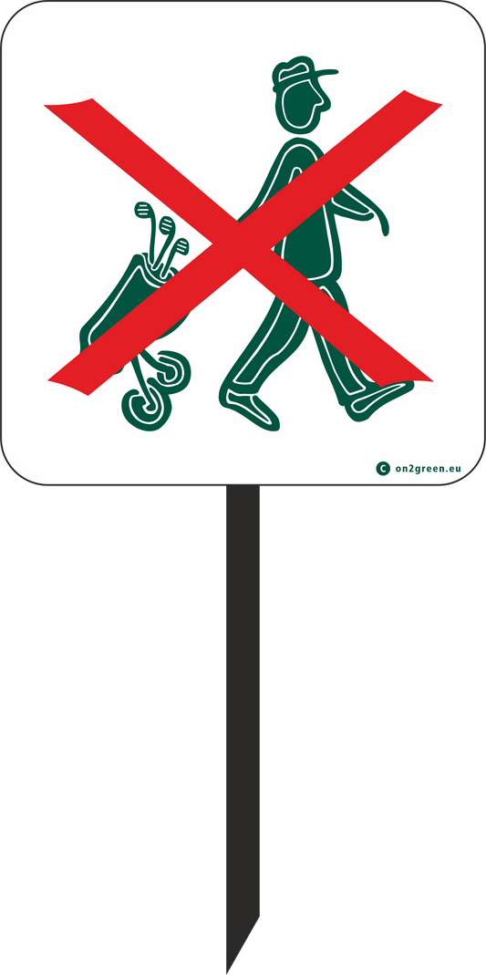 Golf sign: Trolleys not allowed