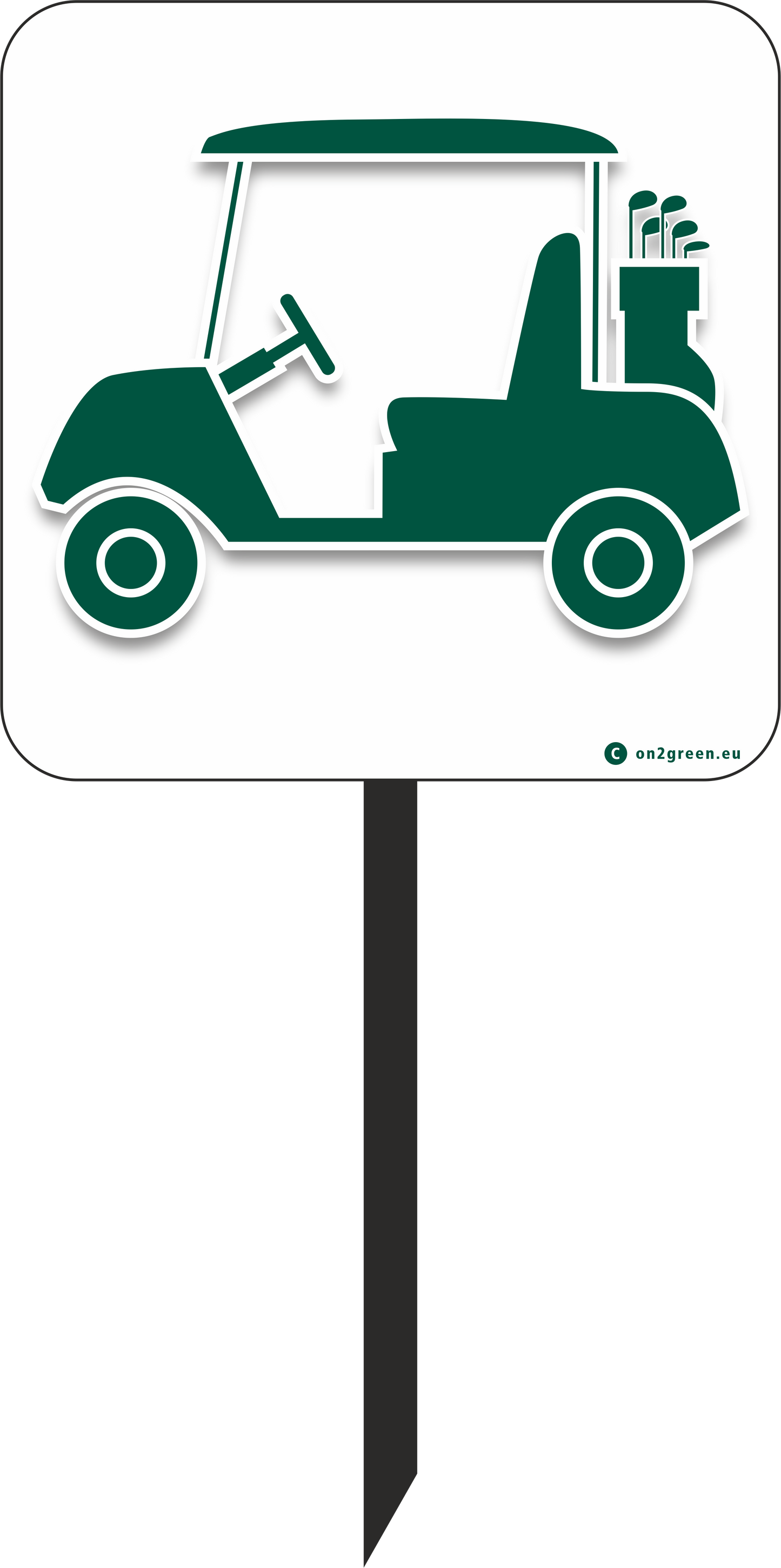 Golf sign: Golf Car Road