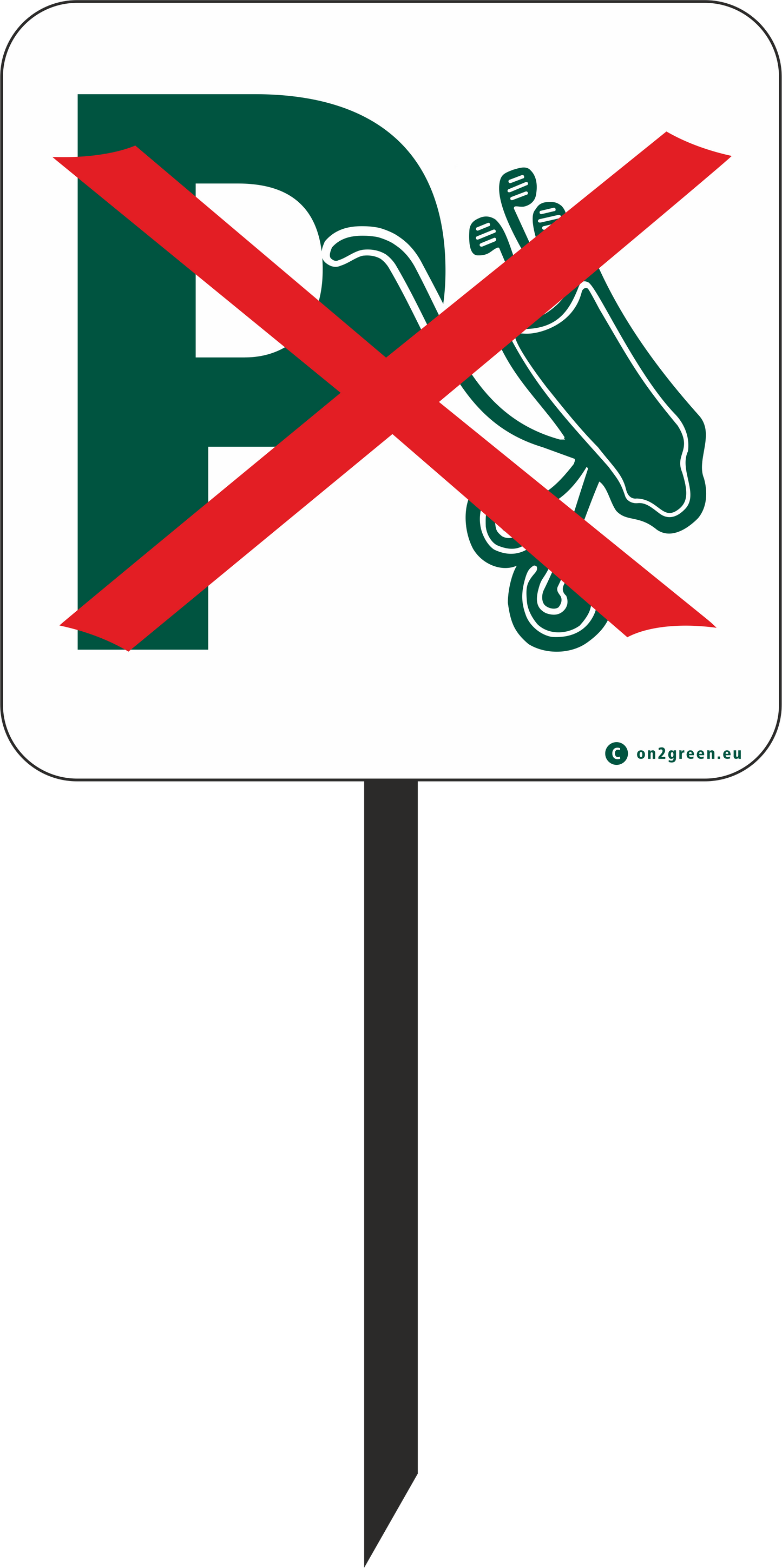 Golf sign: No Trolley Parking