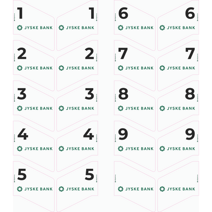 Sticker for PU flag 40 pcs, Oval