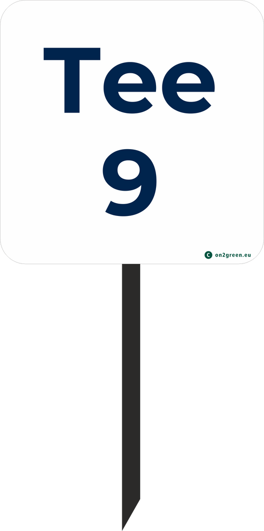 Golf sign with hole number