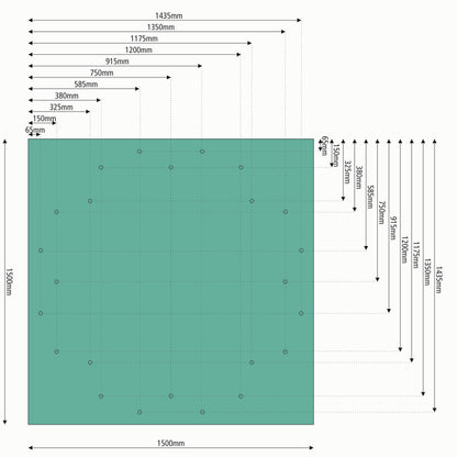 Master range mat, square, 150x150 cm