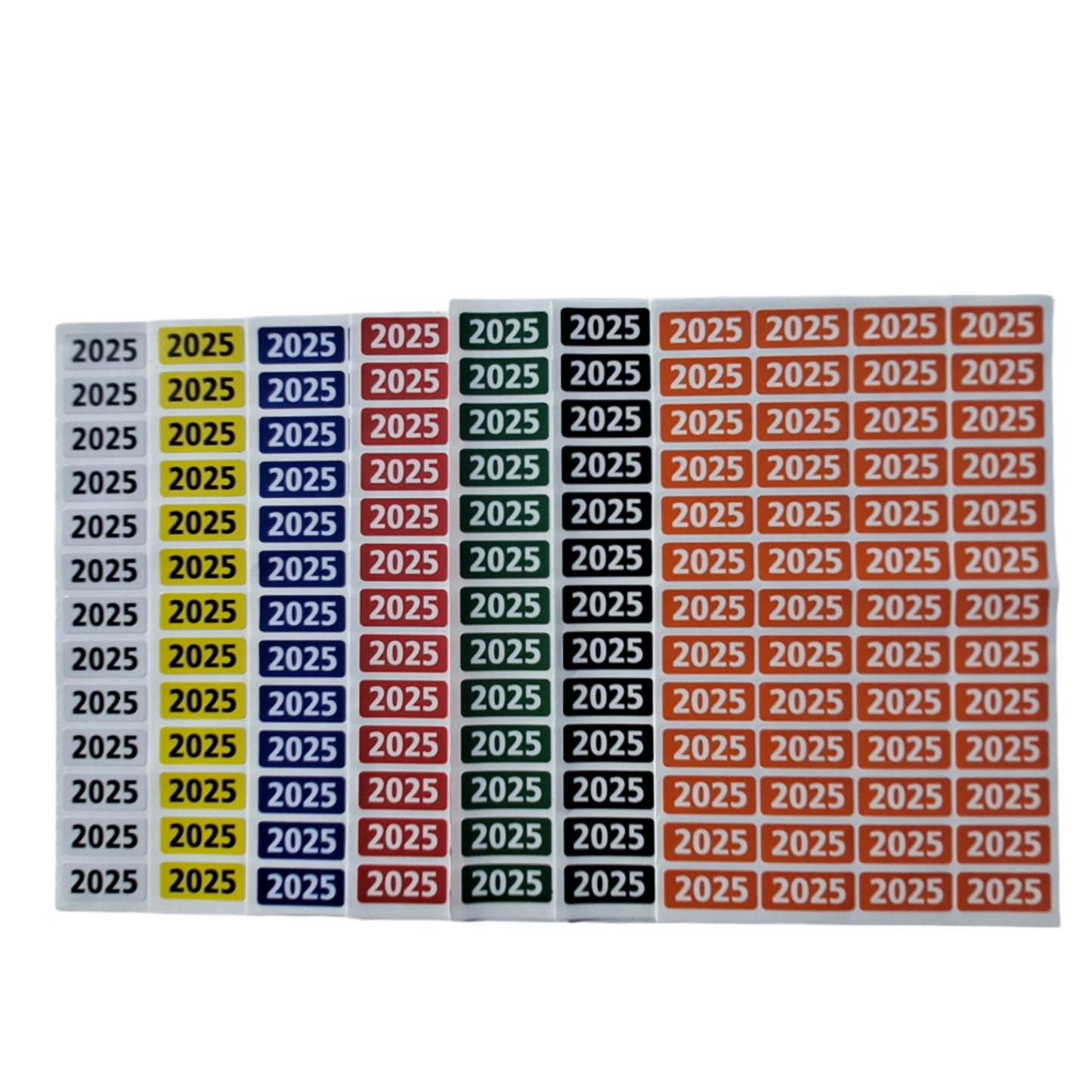 Year labels as stickers