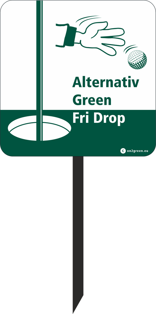 Golf sign Alternativ green