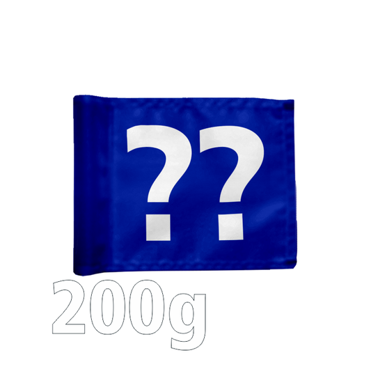 Single puttinggreen flag, one-sided, blue, optional hole number, 200 gram