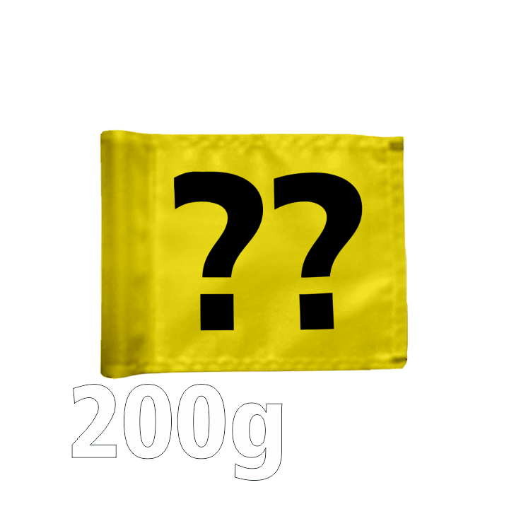 Single puttinggreen flag, double-sided, yellow,  optional hole number, 200 gram