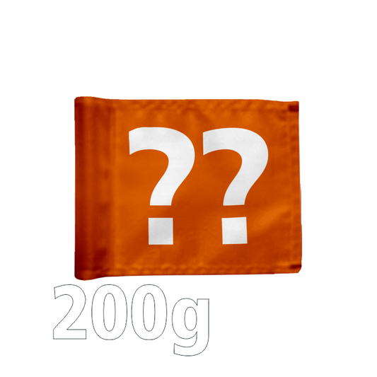 Single puttinggreen flag, one-sided, orange, optional hole number, 200 gram