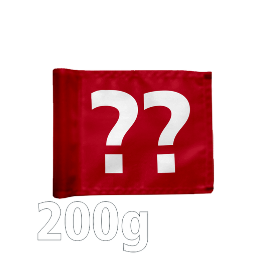 Single puttinggreen flag, one-sided, red, optional hole number, 200 gram