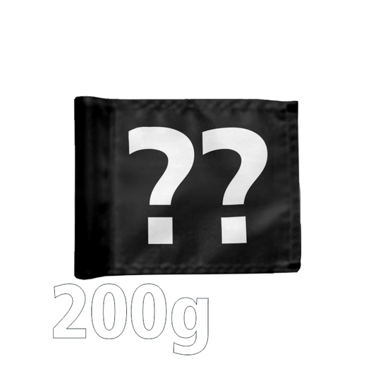 Single puttinggreen flag, one-sided, black, optional hole number, 200 gram