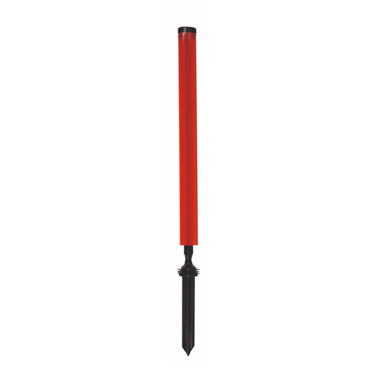 Flexible marking pole, red