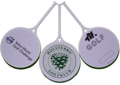 Bag Tag, white with print