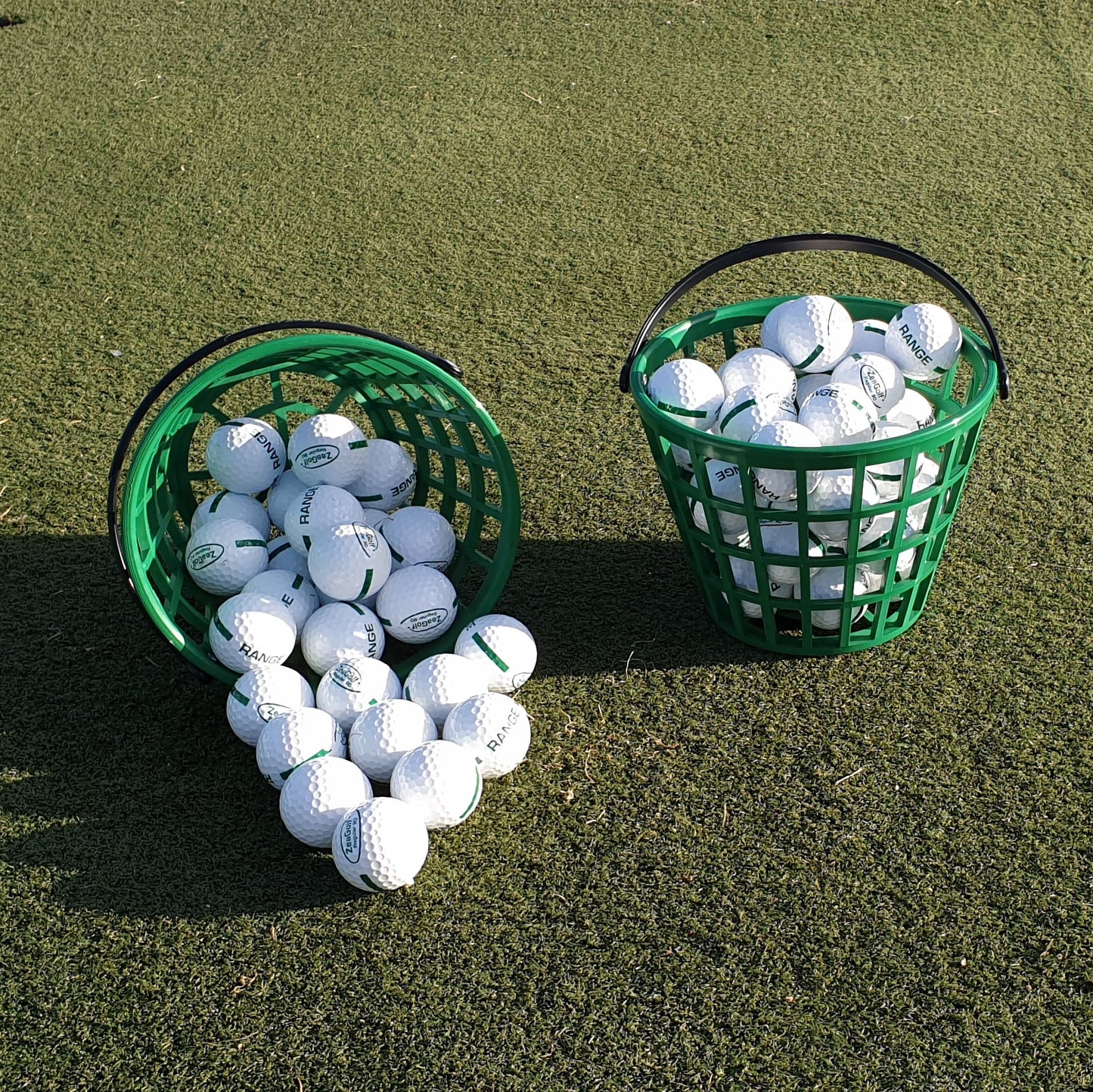Plastic Ball Basket for 35 balls, green