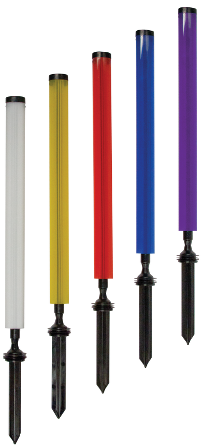 Flexible marking pole, yellow