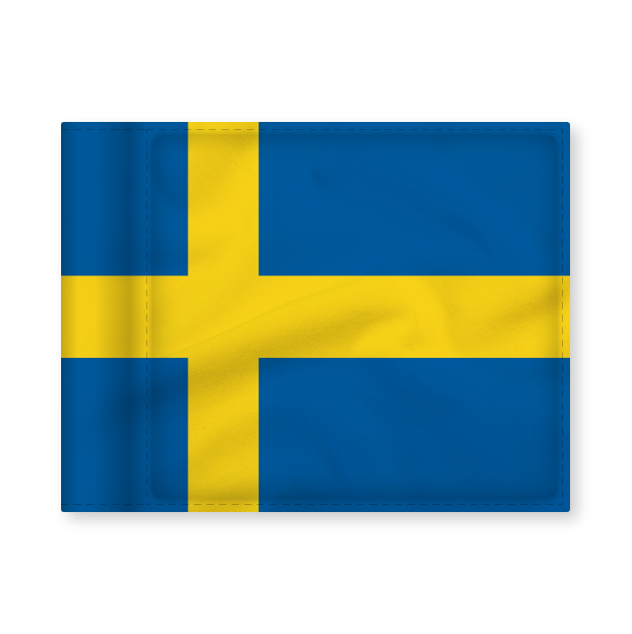 Puttinggreenflag, national flag Sweden, stiffened, 200 gram fabric