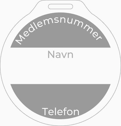Bag Tag, white, Ø 100 mm with digital print on 2 sides